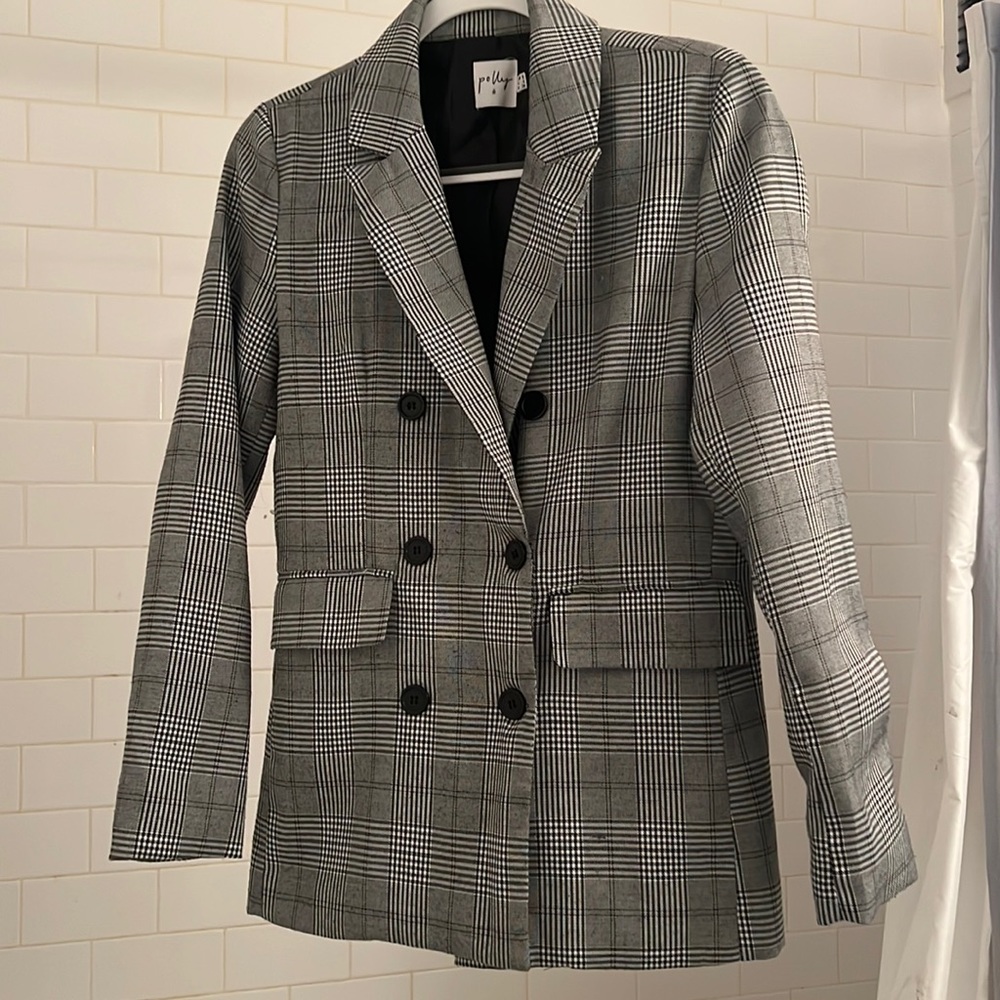 PRINCESS POLLY PLAID BLAZER